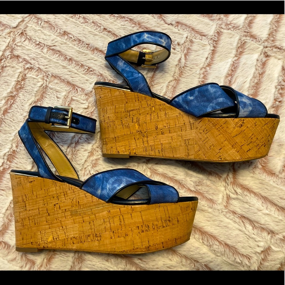 COPY - Michael Kors Abbott tie dye wedge platforms
